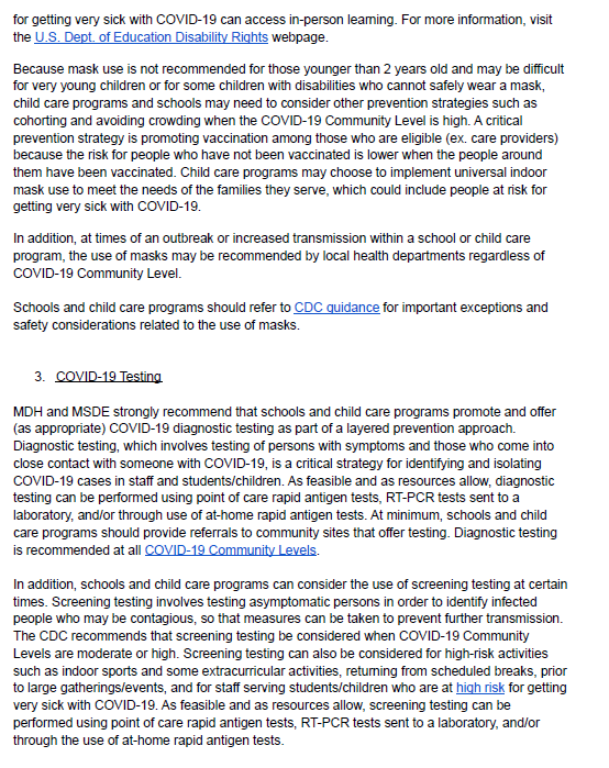 This is a letter from State Superintendent to Local Schools regarding guidance to support safe in-person operations for PK-12 schools and child care programs.